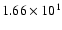 $1.66\times10^{1}$