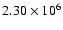 $2.30\times10^{6}$