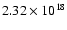 $2.32\times10^{18}$