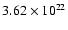$3.62\times10^{22}$