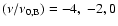 $(\nu/\nu_{0,\rm B})=-4,\;-2,0$