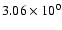 $3.06\times10^{0}$