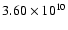 $3.60\times10^{10}$