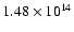 $1.48\times10^{14}$
