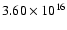 $3.60\times10^{16}$