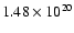 $1.48\times10^{20}$