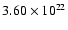 $3.60\times10^{22}$