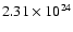 $2.31\times10^{24}$