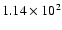 $1.14\times10^{2}$