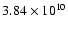 $3.84\times10^{10}$