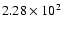 $2.28\times10^{2}$