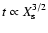 $t \propto X_{\rm s}^{3/2}$