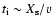 $t_{\rm i} \sim X_{\rm s}/v$