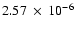 $2.57~\times~ 10^{-6}$