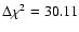 $\Delta\chi^2=30.11$