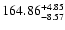 $\rm 164.86^{+4.85} _{-8.57}$