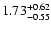 $\rm 1.73^{+0.62} _{-0.55}$