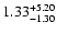 $\rm 1.33^{+5.20}
_{-1.30}$