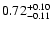 $\rm0.72^{+0.10} _{-0.11}$