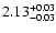 $\rm 2.13^{+0.03} _{-0.03}$