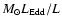 $M_{\odot}L_{\rm Edd}/L$