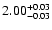 $\rm 2.00^{+0.03} _{-0.03}$