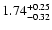 $\rm 1.74^{+0.25} _{-0.32}$