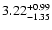 $\rm 3.22^{+0.99} _{-1.35}$