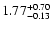 $\rm 1.77^{+0.70} _{-0.13}$