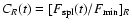 $C_R(t)=[F_{\rm spl}(t)/F_{\rm min}]_R$