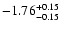 $\rm -1.76^{+0.15}_{-0.15}$