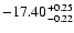 $\rm -17.40^{+0.25}_{-0.22} $