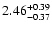 $\rm 2.46^{+0.39}_{-0.37}$