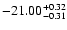 $\rm -21.00^{+0.32}_{-0.31} $