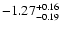 $\rm -1.27^{+0.16}_{-0.19}$