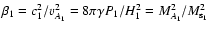 $\beta_1 = c_1^2 / v_{A_{1}}^2 = 8 \pi \gamma P_1 / H^2_1 =
M_{A_{1}}^2/M_{\rm s_{1}}^2$