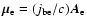 $\vec{\mu}_{\rm {e}}=(j_{\rm {be}}/c)\vec{A}_{\rm {e}}$