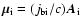 $\vec{\mu}_{\rm {i}}=(j_{\rm {bi}}/c)\vec{A}_{\rm {i}}$