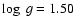 $\log~g = 1.50$