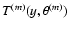 $T^{(m)}(y,\theta^{(m)})$