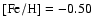 $\rm [Fe/H]=-0.50$