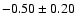 $-0.50 \pm 0.20$