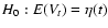 $H_{0}:E(V_{t})=\eta(t)$