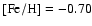 $\rm [Fe/H]=-0.70$