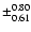 $\pm_{0.61}^{0.80}$