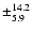 $\pm_{5.9}^{14.2}$