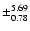 $\pm_{0.78}^{5.69}$