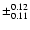 $\pm_{0.11}^{0.12}$