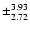 $\pm_{2.72}^{3.93}$