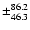 $\pm_{46.3}^{86.2}$